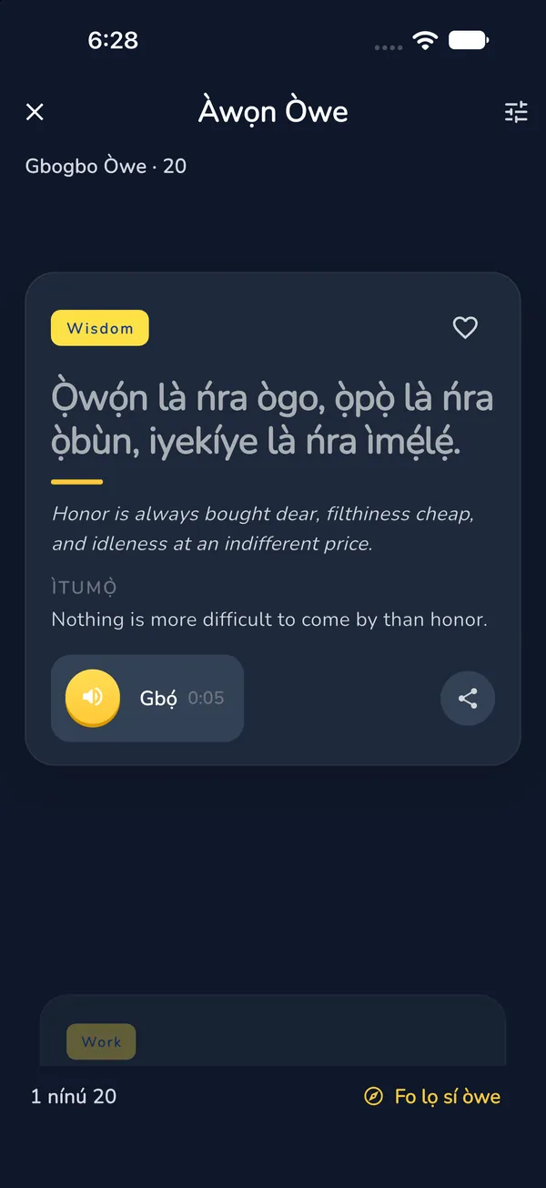 Ojú-ìwé àwọn òwe